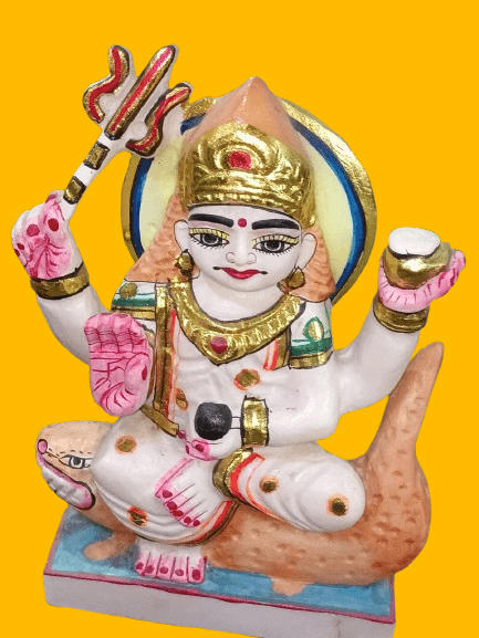 Handcrafted Marble Statue of Maa Narmada.