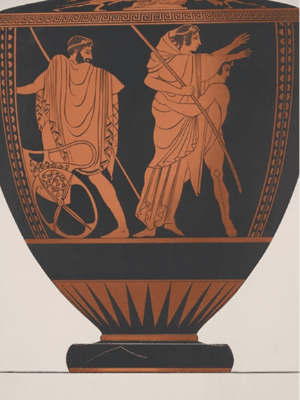 Red-Figure Krater — Chariot Scene